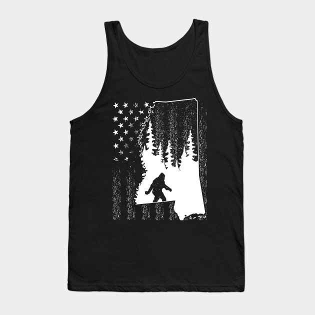 Mississippi Bigfoot American Flag Tank Top by Tesszero